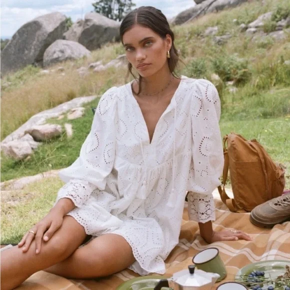 SPELL NWT Dylan Smock Dress Size Large - Picture 2 of 7